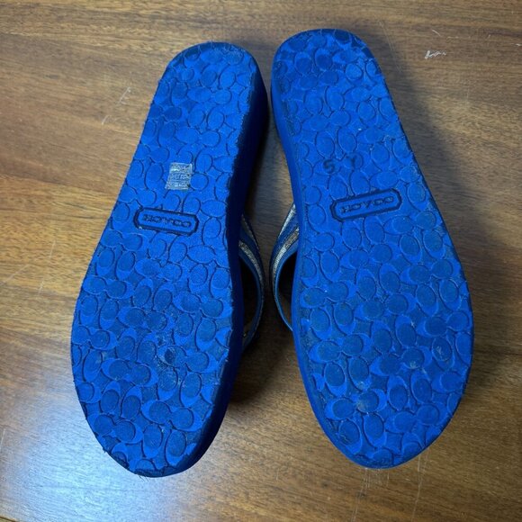 Coach Jasmine 9.5B Thongs Blue - Picture 4 of 7
